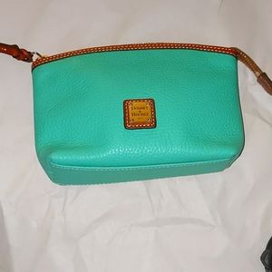 Dooney & Bourke Teal Leather Makeup Bag